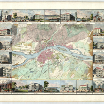 Buda, Pest, Óbuda általános térkép 1837